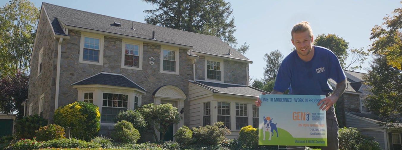 GEN3 technician outside a home
